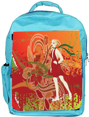 

Snoogg Eco Friendly Canvas Abstract Illustration Backpack Rucksack School Travel Unisex Casual Canvas Bag Bookbag Satchel 5 L Backpack(Blue)