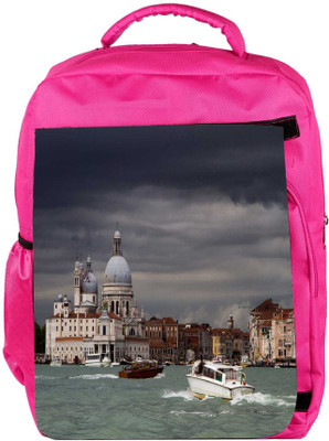 

Snoogg Eco Friendly Canvas Black Cloud Designer Backpack Rucksack School Travel Unisex Casual Canvas Bag Bookbag Satchel 5 L Backpack(Pink)
