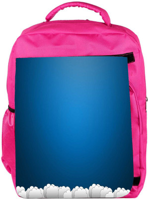 

Snoogg Eco Friendly Canvas Blue And White Clouds Designer Backpack Rucksack School Travel Unisex Casual Canvas Bag Bookbag Satchel 5 L Backpack(Pink)