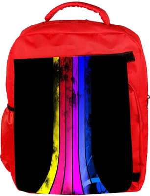 

Snoogg Eco Friendly Canvas Colorful Rays Designer Backpack Rucksack School Travel Unisex Casual Canvas Bag Bookbag Satchel 5 L Backpack(Red)