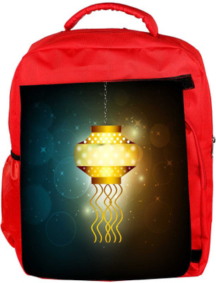 

Snoogg Eco Friendly Canvas Beautiful Illuminating Diya Background For Hindu Community Festival Diwali Backpack Rucksack School Travel Unisex Casual Canvas Bag Bookbag Satchel 5 L Backpack(Red)
