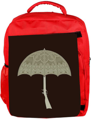

Snoogg Eco Friendly Canvas Umbrella Gun 2495 Backpack Rucksack School Travel Unisex Casual Canvas Bag Bookbag Satchel 5 L Backpack(Red)