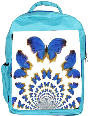 

Snoogg Eco Friendly Canvas Kaleidoscopic Butterflies Backpack Rucksack School Travel Unisex Casual Canvas Bag Bookbag Satchel 5 L Backpack(Blue)