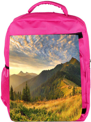 

Snoogg Eco Friendly Canvas Orange Garden Designer Backpack Rucksack School Travel Unisex Casual Canvas Bag Bookbag Satchel 5 L Backpack(Pink)