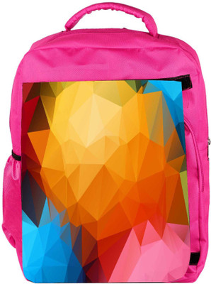 

Snoogg Eco Friendly Canvas Multicolor Pattern Design Designer Backpack Rucksack School Travel Unisex Casual Canvas Bag Bookbag Satchel 5 L Backpack(Pink)