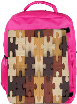 

Snoogg Eco Friendly Canvas Puzzler Backpack Rucksack School Travel Unisex Casual Canvas Bag Bookbag Satchel 5 L Backpack(Pink)