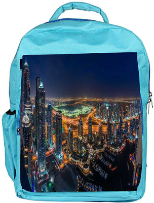 

Snoogg Eco Friendly Canvas Buildings In Dubai Designer Backpack Rucksack School Travel Unisex Casual Canvas Bag Bookbag Satchel 5 L Backpack(Blue)