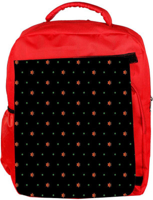

Snoogg Eco Friendly Canvas Small Stars Black Designer Backpack Rucksack School Travel Unisex Casual Canvas Bag Bookbag Satchel 5 L Backpack(Red)