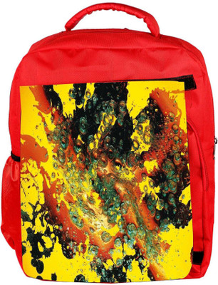 

Snoogg Eco Friendly Canvas Paint Splattered In Water Designer Backpack Rucksack School Travel Unisex Casual Canvas Bag Bookbag Satchel 5 L Backpack(Red)