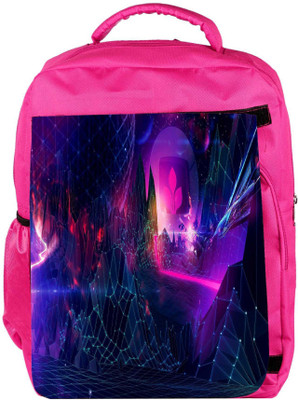 

Snoogg Eco Friendly Canvas Polygon Field Designer Backpack Rucksack School Travel Unisex Casual Canvas Bag Bookbag Satchel 5 L Backpack(Pink)