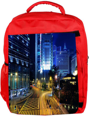 

Snoogg Eco Friendly Canvas Clean Roads Designer Backpack Rucksack School Travel Unisex Casual Canvas Bag Bookbag Satchel 5 L Backpack(Red)