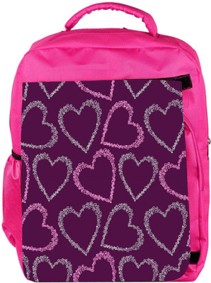 

Snoogg Eco Friendly Canvas Multiple Hearts Pink Pattern Designer Backpack Rucksack School Travel Unisex Casual Canvas Bag Bookbag Satchel 5 L Backpack(Pink)