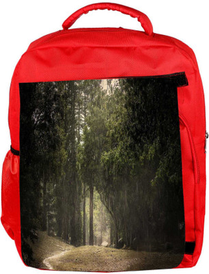 

Snoogg Eco Friendly Canvas Thin Pathway Designer Backpack Rucksack School Travel Unisex Casual Canvas Bag Bookbag Satchel 5 L Backpack(Red)