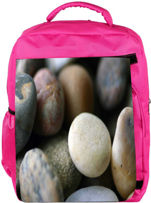 

Snoogg Eco Friendly Canvas Pebble Stone Designer Backpack Rucksack School Travel Unisex Casual Canvas Bag Bookbag Satchel 5 L Backpack(Pink)