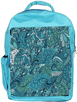 

Snoogg Eco Friendly Canvas Abstract Green Leaves Designer Backpack Rucksack School Travel Unisex Casual Canvas Bag Bookbag Satchel 5 L Backpack(Blue)