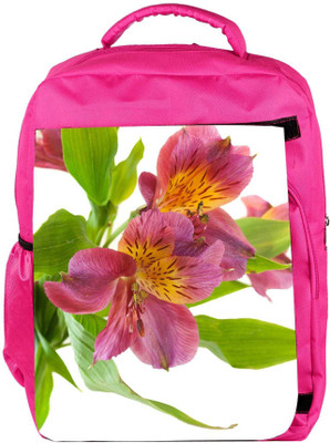 

Snoogg Eco Friendly Canvas Alstroemeria Flowers Backpack Rucksack School Travel Unisex Casual Canvas Bag Bookbag Satchel 5 L Backpack(Pink)