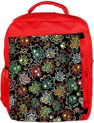

Snoogg Eco Friendly Canvas Abstract Floral Background Backpack Rucksack School Travel Unisex Casual Canvas Bag Bookbag Satchel 5 L Backpack(Red)