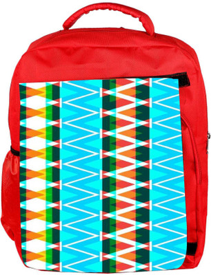 

Snoogg Eco Friendly Canvas Aztec Neon Aqua Backpack Rucksack School Travel Unisex Casual Canvas Bag Bookbag Satchel 5 L Backpack(Multicolor), Red
