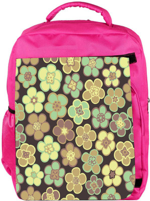 

Snoogg Eco Friendly Canvas Seamless Floral Pattern Flowers Texture Daisy Backpack Rucksack School Travel Unisex Casual Canvas Bag Bookbag Satchel 5 L Backpack(Pink)