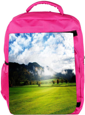 

Snoogg Eco Friendly Canvas Clouds And Garden Designer Backpack Rucksack School Travel Unisex Casual Canvas Bag Bookbag Satchel 5 L Backpack(Pink)