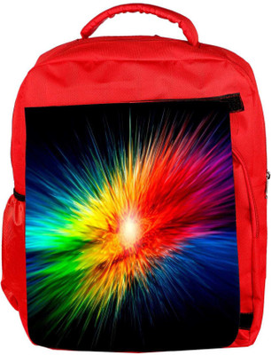 

Snoogg Eco Friendly Canvas Multicolor Abstract Design Designer Backpack Rucksack School Travel Unisex Casual Canvas Bag Bookbag Satchel 5 L Backpack(Red)