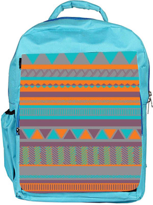 

Snoogg Eco Friendly Canvas Aztecprint Blue And Orange Backpack Rucksack School Travel Unisex Casual Canvas Bag Bookbag Satchel 5 L Backpack(Blue)