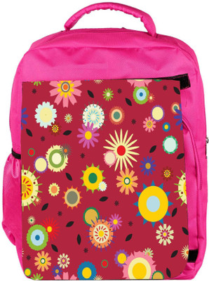 

Snoogg Eco Friendly Canvas Red Pattern Floral Designer Backpack Rucksack School Travel Unisex Casual Canvas Bag Bookbag Satchel 5 L Backpack(Pink)