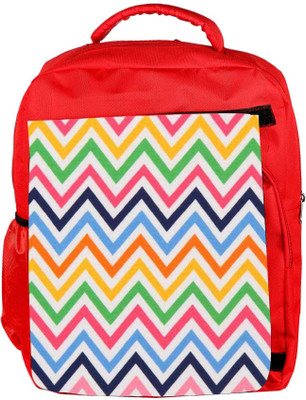 

Snoogg Eco Friendly Canvas White Space Wave Pattern 2528 Backpack Rucksack School Travel Unisex Casual Canvas Bag Bookbag Satchel 5 L Backpack(Red)