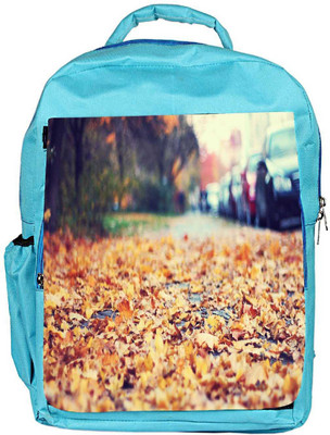 

Snoogg Eco Friendly Canvas Roadside Leaves Designer Backpack Rucksack School Travel Unisex Casual Canvas Bag Bookbag Satchel 5 L Backpack(Blue)