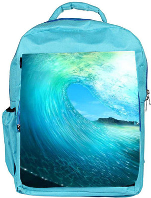 

Snoogg Eco Friendly Canvas Waves Sea Backpack Rucksack School Travel Unisex Casual Canvas Bag Bookbag Satchel 5 L Backpack(Blue)