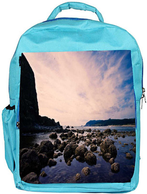 

Snoogg Eco Friendly Canvas Stones In The Sea Designer Backpack Rucksack School Travel Unisex Casual Canvas Bag Bookbag Satchel 5 L Backpack(Blue)
