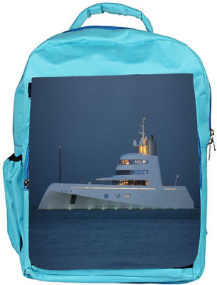 

Snoogg Eco Friendly Canvas White Big Boat Designer Backpack Rucksack School Travel Unisex Casual Canvas Bag Bookbag Satchel 5 L Backpack(Blue)