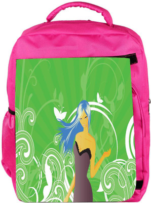 

Snoogg Eco Friendly Canvas Abstract Illustration Backpack Rucksack School Travel Unisex Casual Canvas Bag Bookbag Satchel 5 L Backpack(Pink)