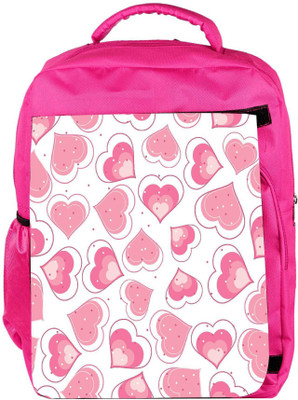 

Snoogg Eco Friendly Canvas Green Leaves Designer Backpack Rucksack School Travel Unisex Casual Canvas Bag Bookbag Satchel 5 L Backpack(Pink)