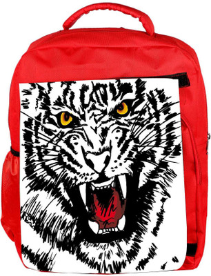 

Snoogg Eco Friendly Canvas Sketch Of White Tiger Vector Illustration Backpack Rucksack School Travel Unisex Casual Canvas Bag Bookbag Satchel 5 L Backpack(Red)