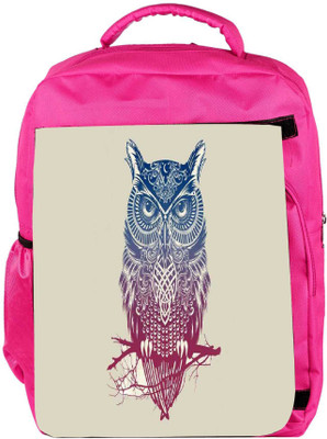 

Snoogg Eco Friendly Canvas Owl Paint Backpack Rucksack School Travel Unisex Casual Canvas Bag Bookbag Satchel 5 L Backpack(Pink)