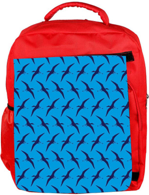 

Snoogg Eco Friendly Canvas Flying Dinosaur Blue Pattern Designer Backpack Rucksack School Travel Unisex Casual Canvas Bag Bookbag Satchel 5 L Backpack(Red)