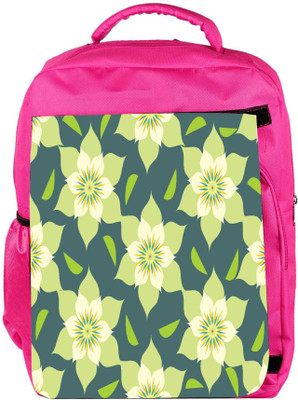 

Snoogg Eco Friendly Canvas Yellow Floral Designer Backpack Rucksack School Travel Unisex Casual Canvas Bag Bookbag Satchel 5 L Backpack(Pink)
