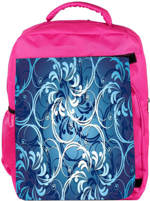 

Snoogg Eco Friendly Canvas Abstract Blue Pattern Designer Backpack Rucksack School Travel Unisex Casual Canvas Bag Bookbag Satchel 5 L Backpack(Pink)
