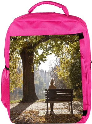

Snoogg Eco Friendly Canvas Autumn Backpack Rucksack School Travel Unisex Casual Canvas Bag Bookbag Satchel 5 L Backpack(Pink)