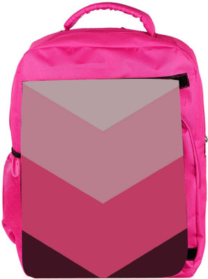 

Snoogg Eco Friendly Canvas Large Chevron Backpack Rucksack School Travel Unisex Casual Canvas Bag Bookbag Satchel 5 L Backpack(Pink)