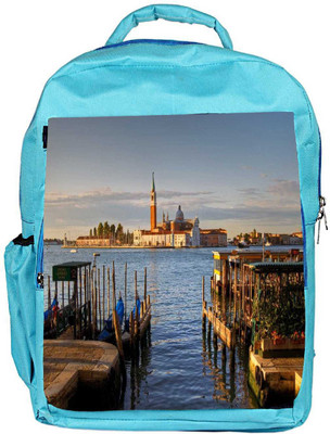 

Snoogg Eco Friendly Canvas Palace In Lake Designer Backpack Rucksack School Travel Unisex Casual Canvas Bag Bookbag Satchel 5 L Backpack(Blue)