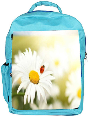 

Snoogg Eco Friendly Canvas Red Beatel In White Flower Designer Backpack Rucksack School Travel Unisex Casual Canvas Bag Bookbag Satchel 5 L Backpack(Blue)