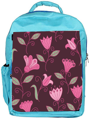 

Snoogg Eco Friendly Canvas Seamless Texture With Flowers And Butterflies Endless Floral Pattern Backpack Rucksack School Travel Unisex Casual Canvas Bag Bookbag Satchel 5 L Backpack(Blue)