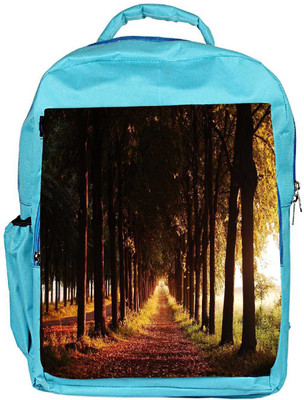 

Snoogg Eco Friendly Canvas Tall Trees Designer Backpack Rucksack School Travel Unisex Casual Canvas Bag Bookbag Satchel 5 L Backpack(Blue)