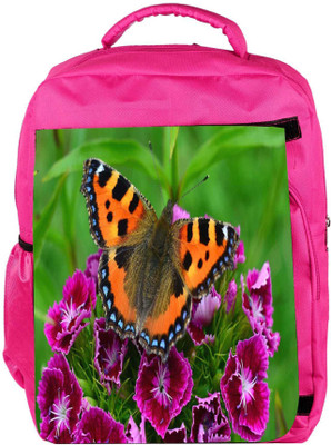 

Snoogg Eco Friendly Canvas Relaxing Butterfly Designer Backpack Rucksack School Travel Unisex Casual Canvas Bag Bookbag Satchel 5 L Backpack(Pink)