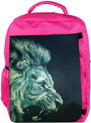 

Snoogg Eco Friendly Canvas Lion Fury Backpack Rucksack School Travel Unisex Casual Canvas Bag Bookbag Satchel 5 L Backpack(Pink)