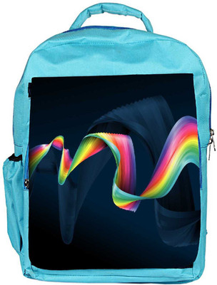 

Snoogg Eco Friendly Canvas Ribbons Pattern Designer Backpack Rucksack School Travel Unisex Casual Canvas Bag Bookbag Satchel 5 L Backpack(Blue)