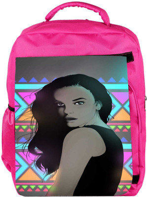 

Snoogg Eco Friendly Canvas Uber Style Chic Backpack Rucksack School Travel Unisex Casual Canvas Bag Bookbag Satchel 5 L Backpack(Pink)