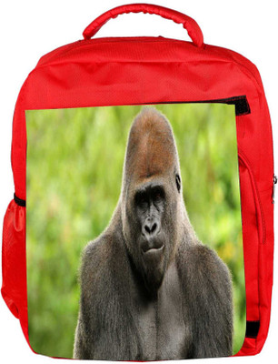 

Snoogg Eco Friendly Canvas Gorilla Designer Backpack Rucksack School Travel Unisex Casual Canvas Bag Bookbag Satchel 5 L Backpack(Red)